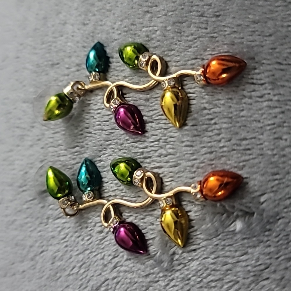 Christmas String Light Drop Earrings - image 1